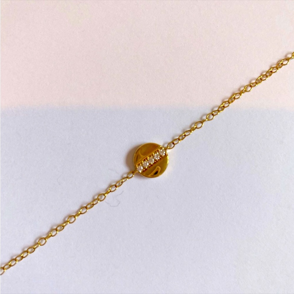 IPPOLITA 18K/750 YG  Senso™ Mini Disc Bracelet +5 high quality Diamonds ITALY